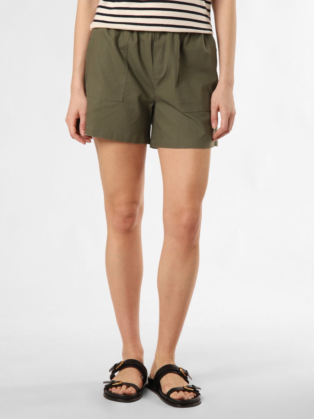 Franco Callegari Shorts mit Leinen-Anteil Damen grün, 38