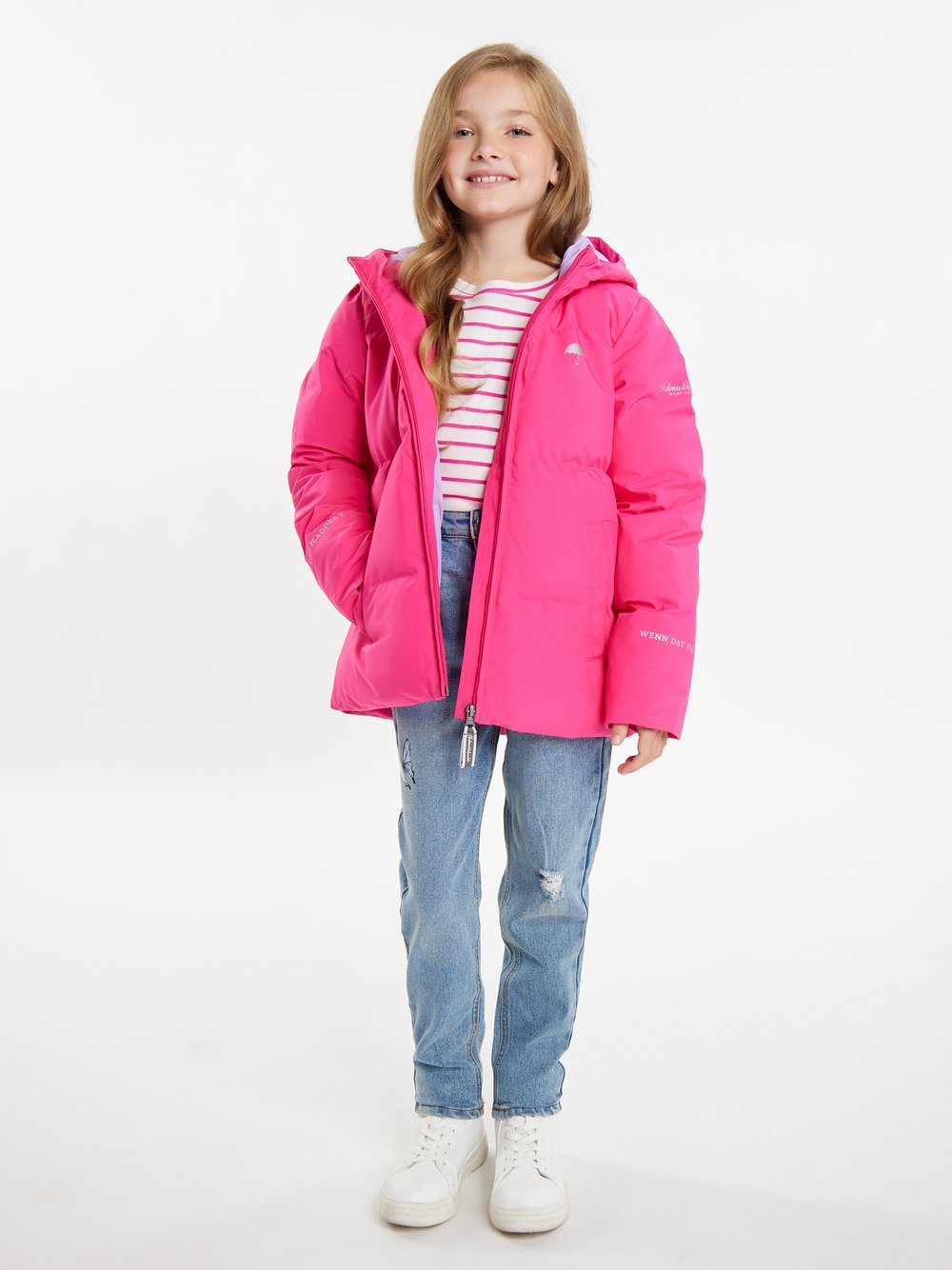 Schmuddelwedda Mädels Funktionale Winterjacke Mädchen pink, 122