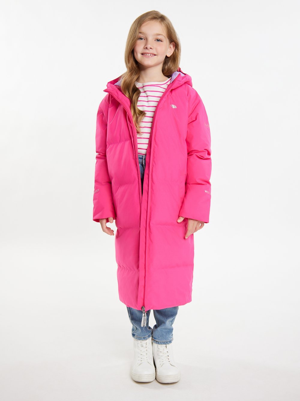 Schmuddelwedda Mädels Funktionaler Wintermantel Mädchen pink, 146