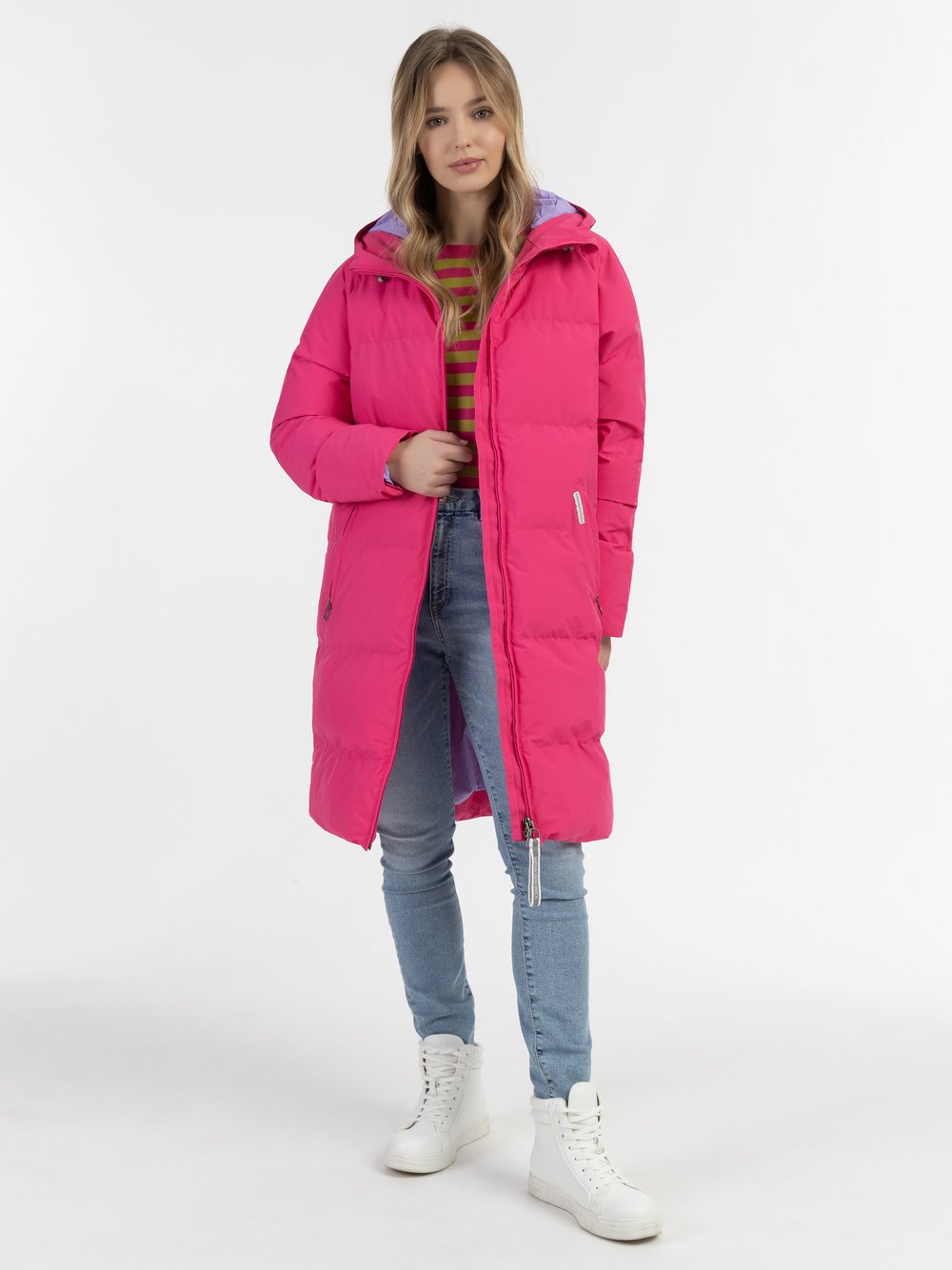 Schmuddelwedda Wattierter Wintermantel Damen rosa, XL