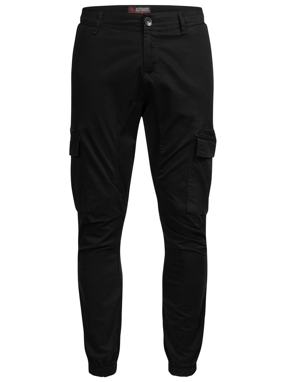 Alessandro Salvarini Cargohose  Herren Baumwolle schwarz, 38-34