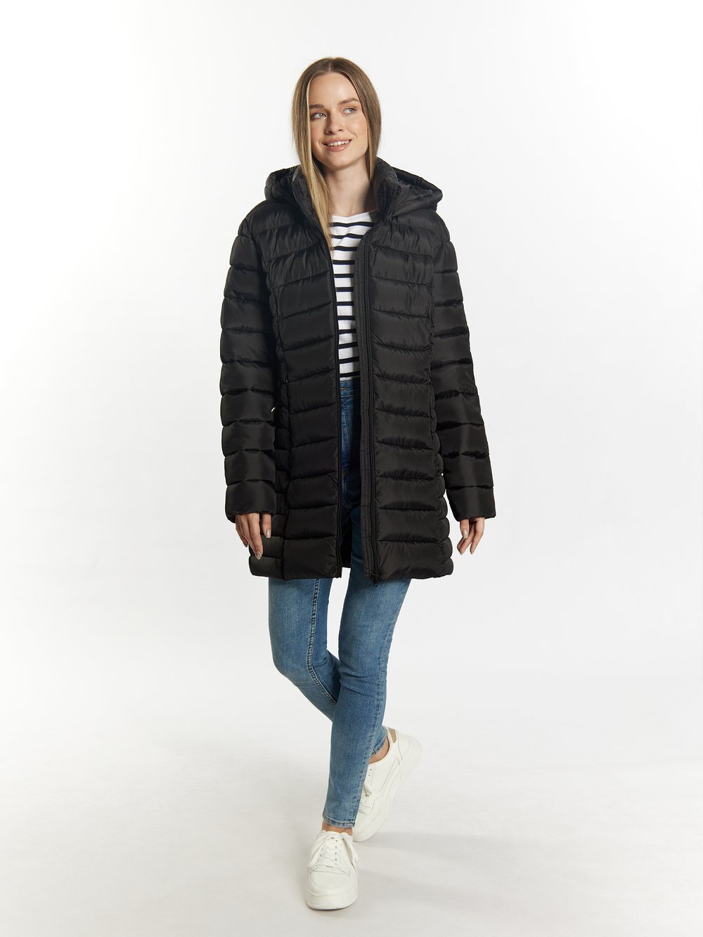 ICEBOUND Wattierter Parka Damen schwarz, S