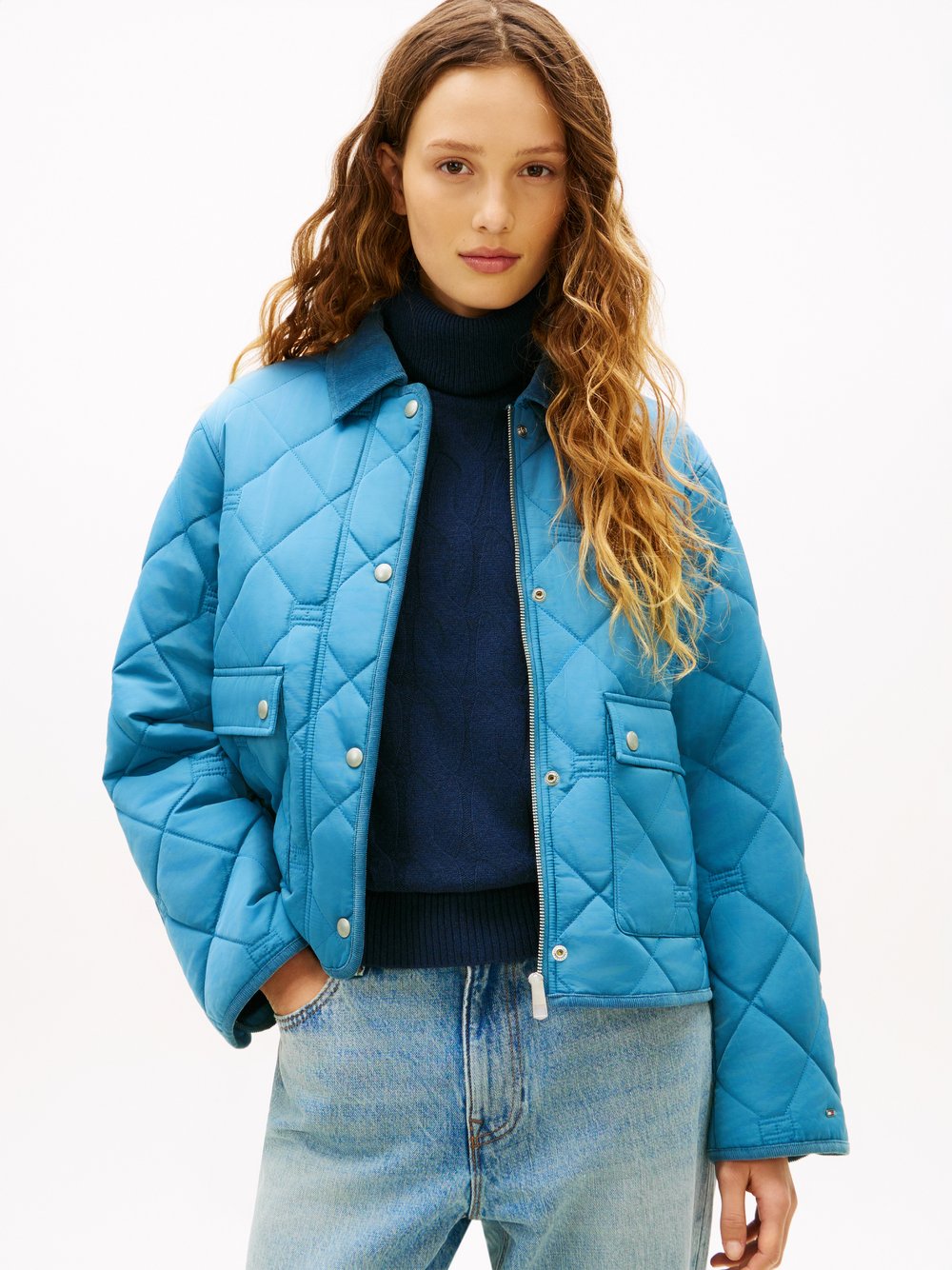 Thumbnail - Tommy Hilfiger Steppjacke Damen blau, S