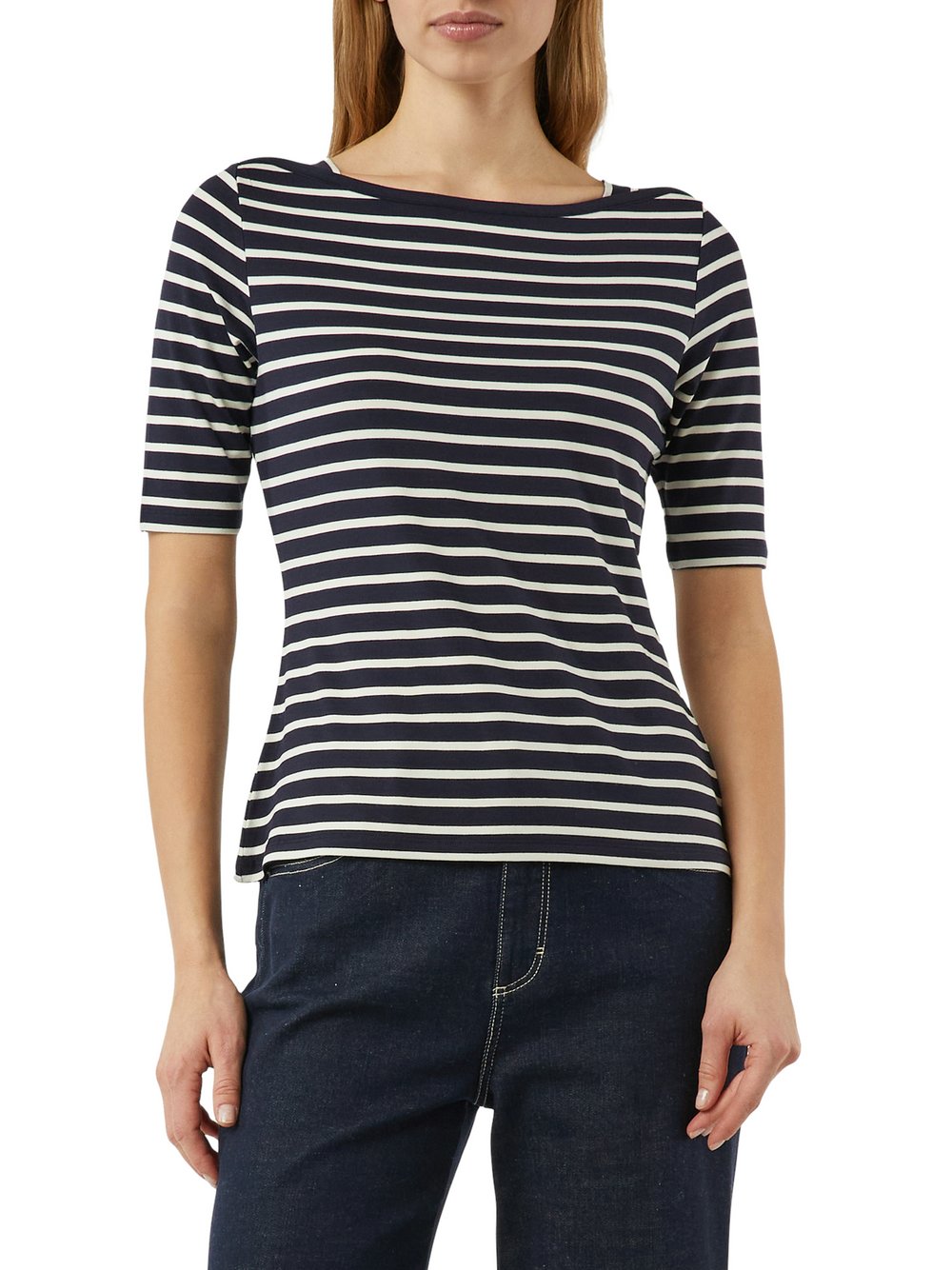 comma Shirt Damen Viskose mehrfarbig gestreift, 44