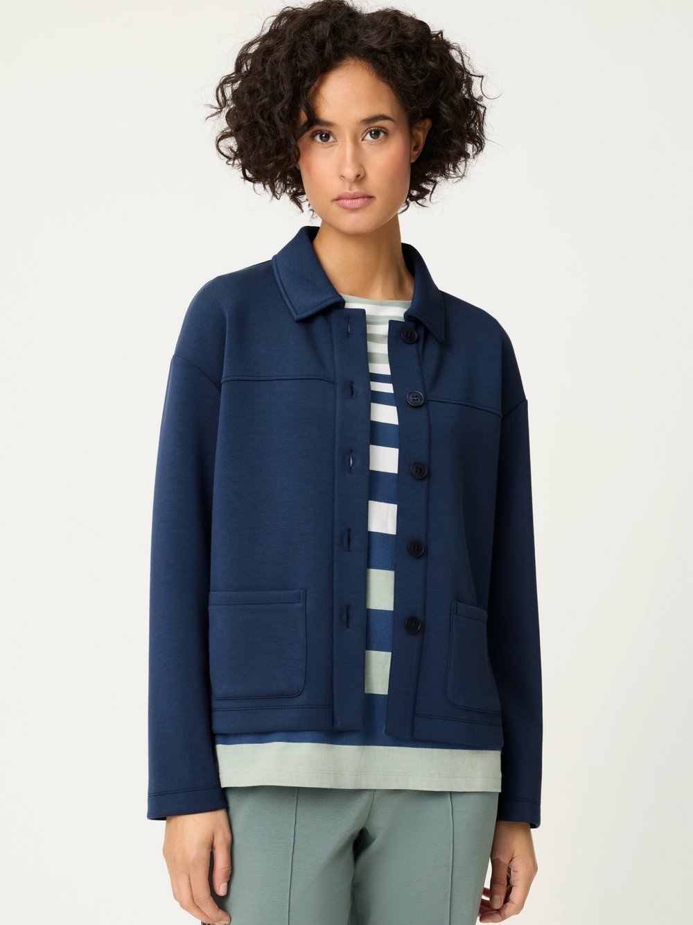 Thumbnail - Olsen Jerseyjacke Damen blau, 40