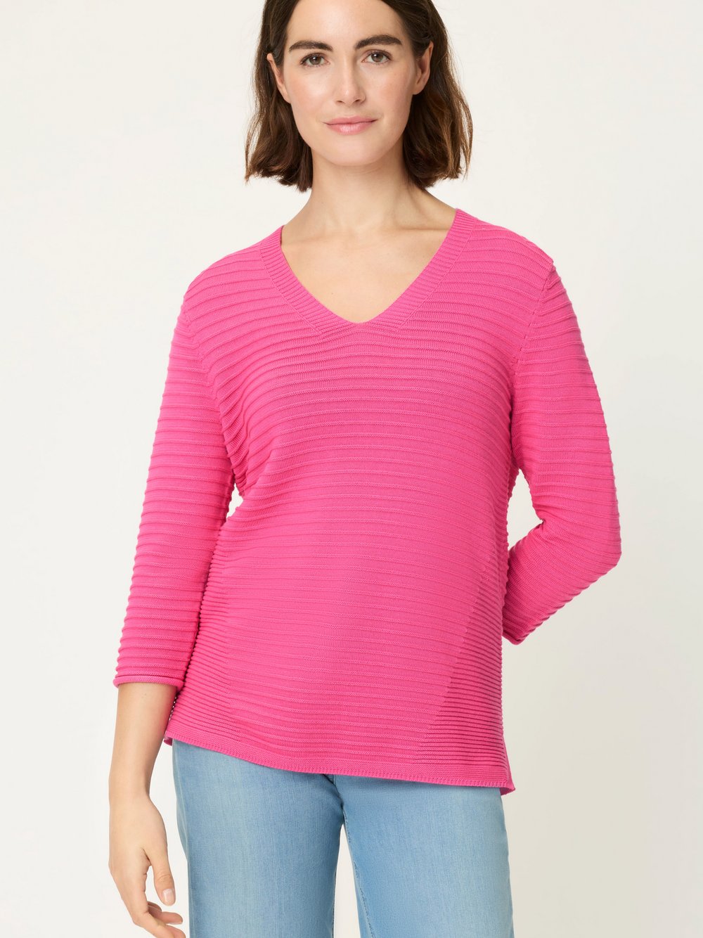 Olsen Strickpullover Damen Baumwolle pink, 38