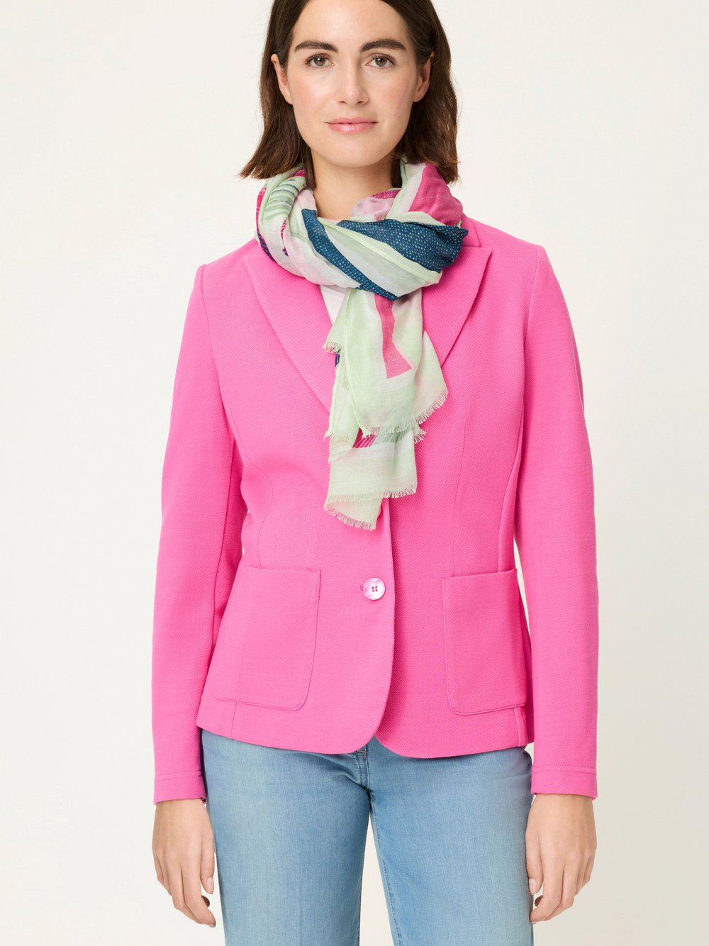 Olsen Schal Damen Viskose (100%) mehrfarbig gemustert, ONE SIZE