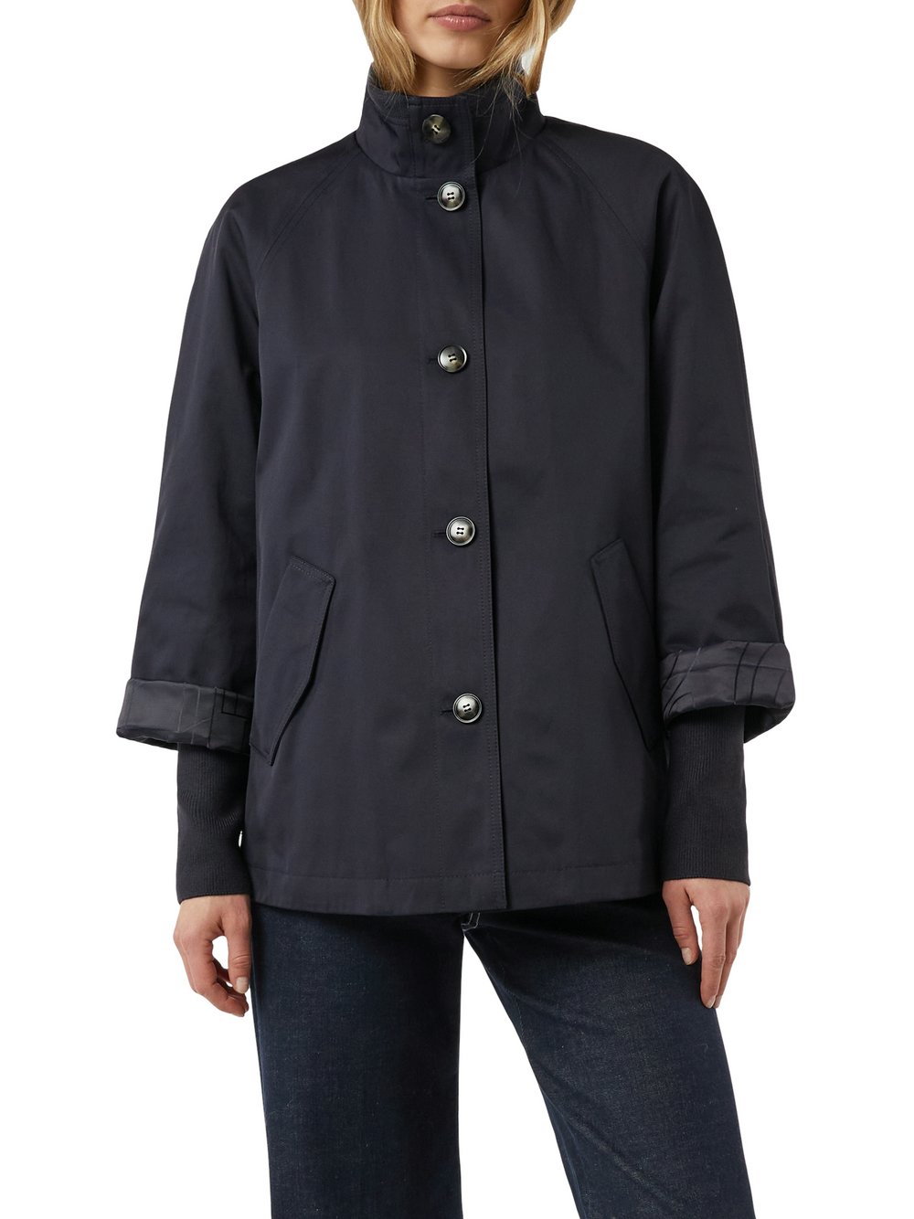 Thumbnail - comma Jacke Damen Baumwolle blau, XS