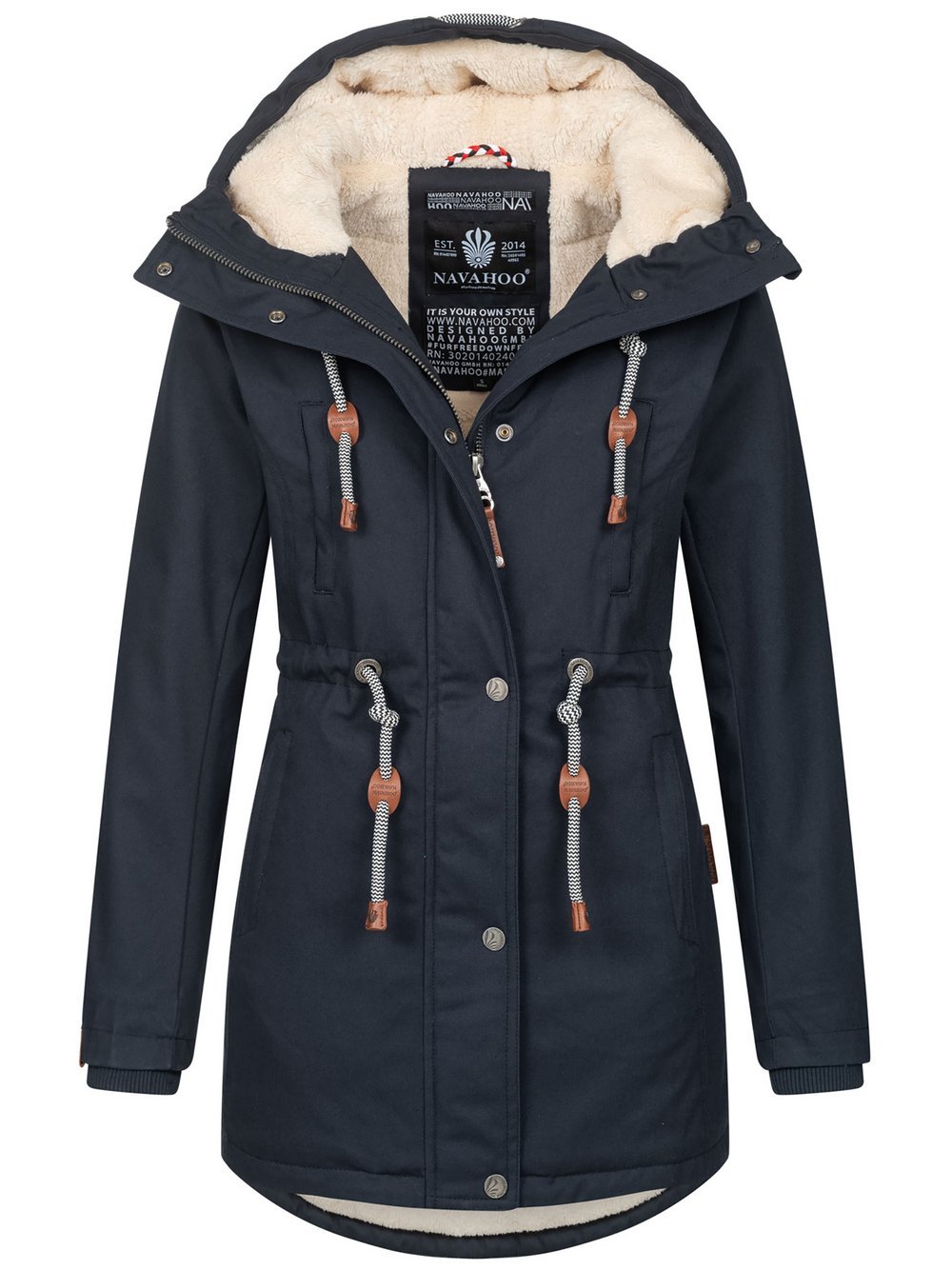 Navahoo Winterjacke  Damen Baumwolle blau, 40