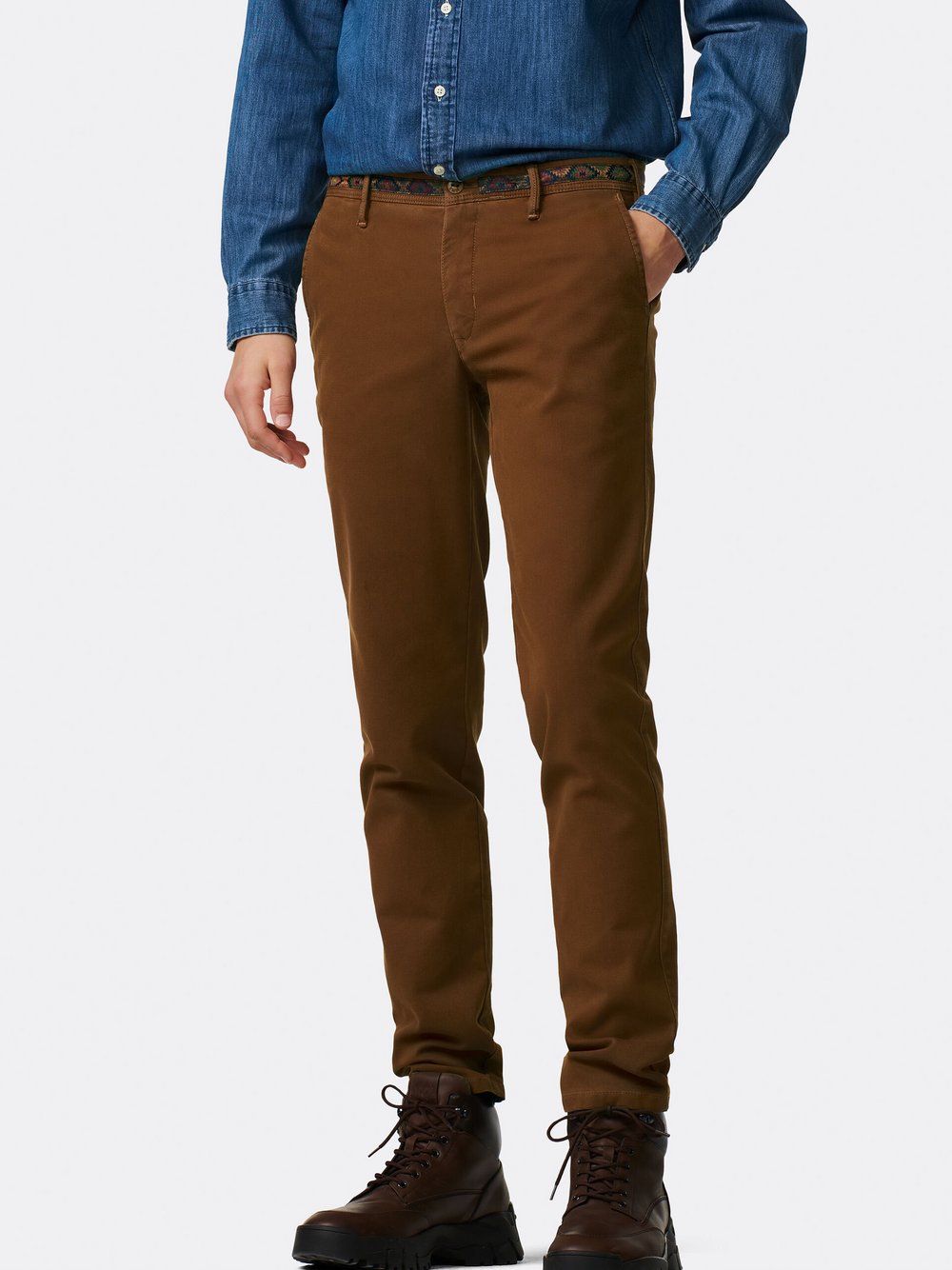 MMX Chino-Hose Herren Baumwolle braun, 36-32