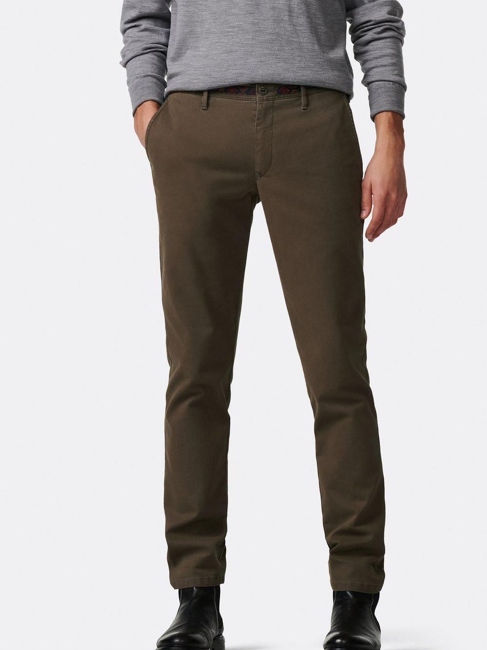 MMX Chino-Hose Herren Baumwolle grau, 32-32