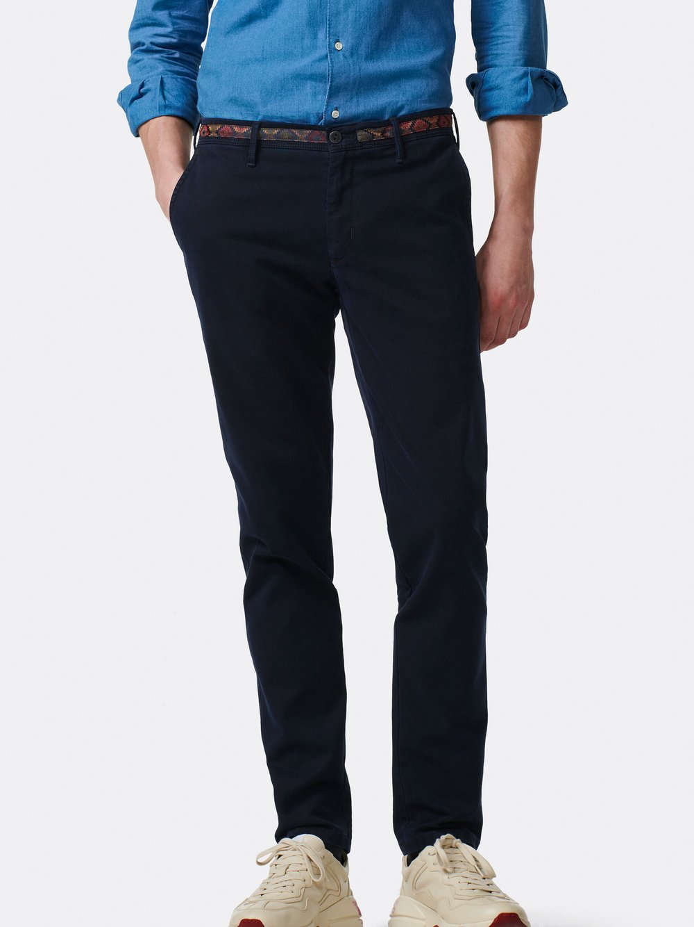 MMX Chino-Hose Herren Baumwolle blau, 32-34