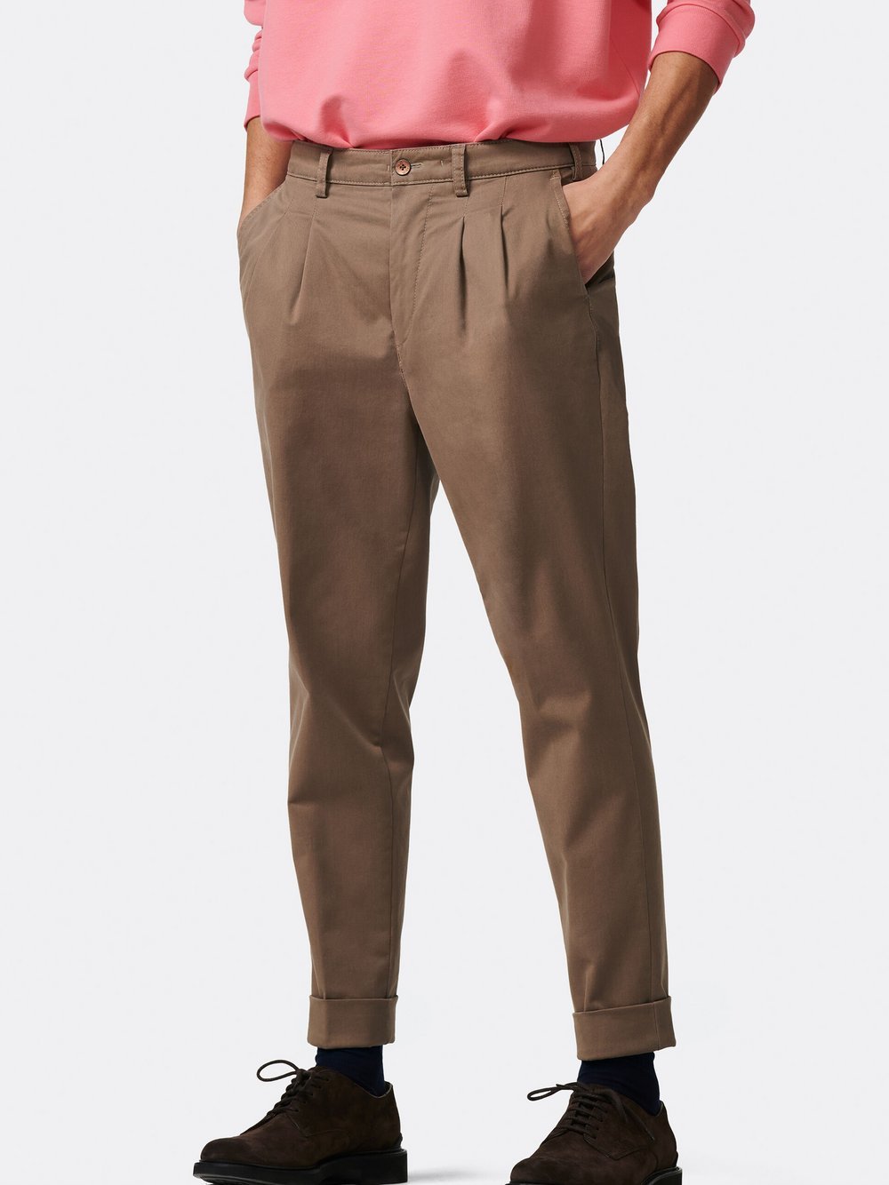 MMX Chino-Hose Herren Baumwolle braun, 38