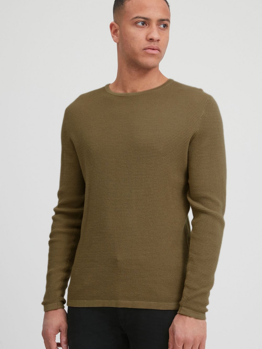 BLEND Strickpullover Herren Baumwolle braun, XXL