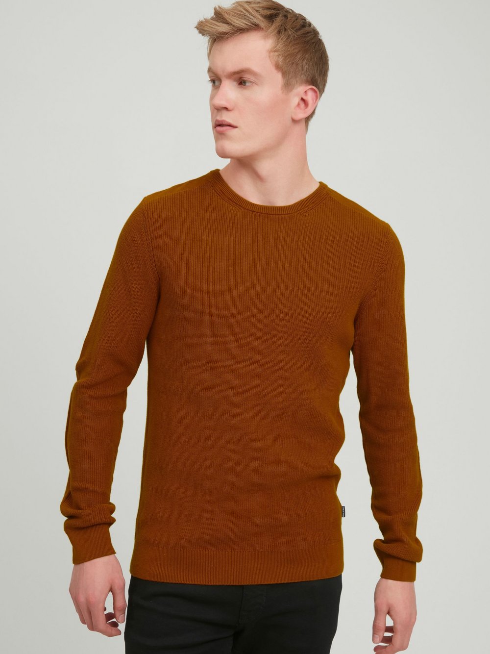 BLEND Strickpullover Herren Baumwolle braun, XL