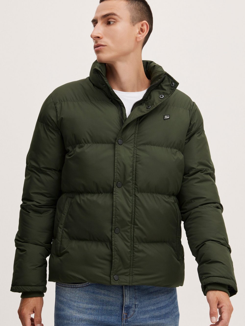 BLEND Steppjacke Herren grün, L