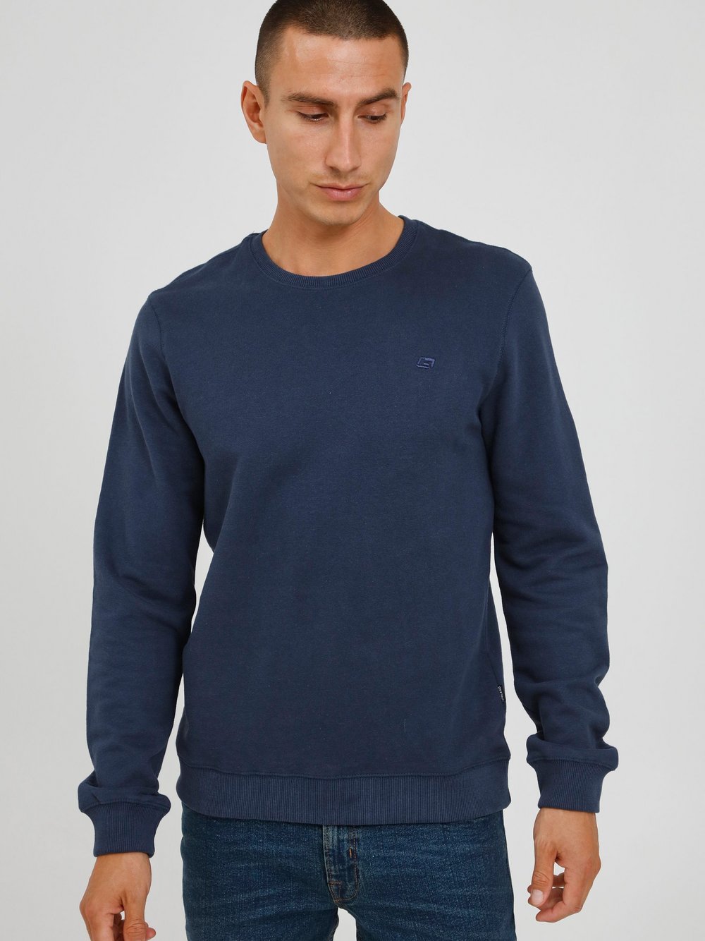 BLEND Sweater Herren Baumwolle blau, L