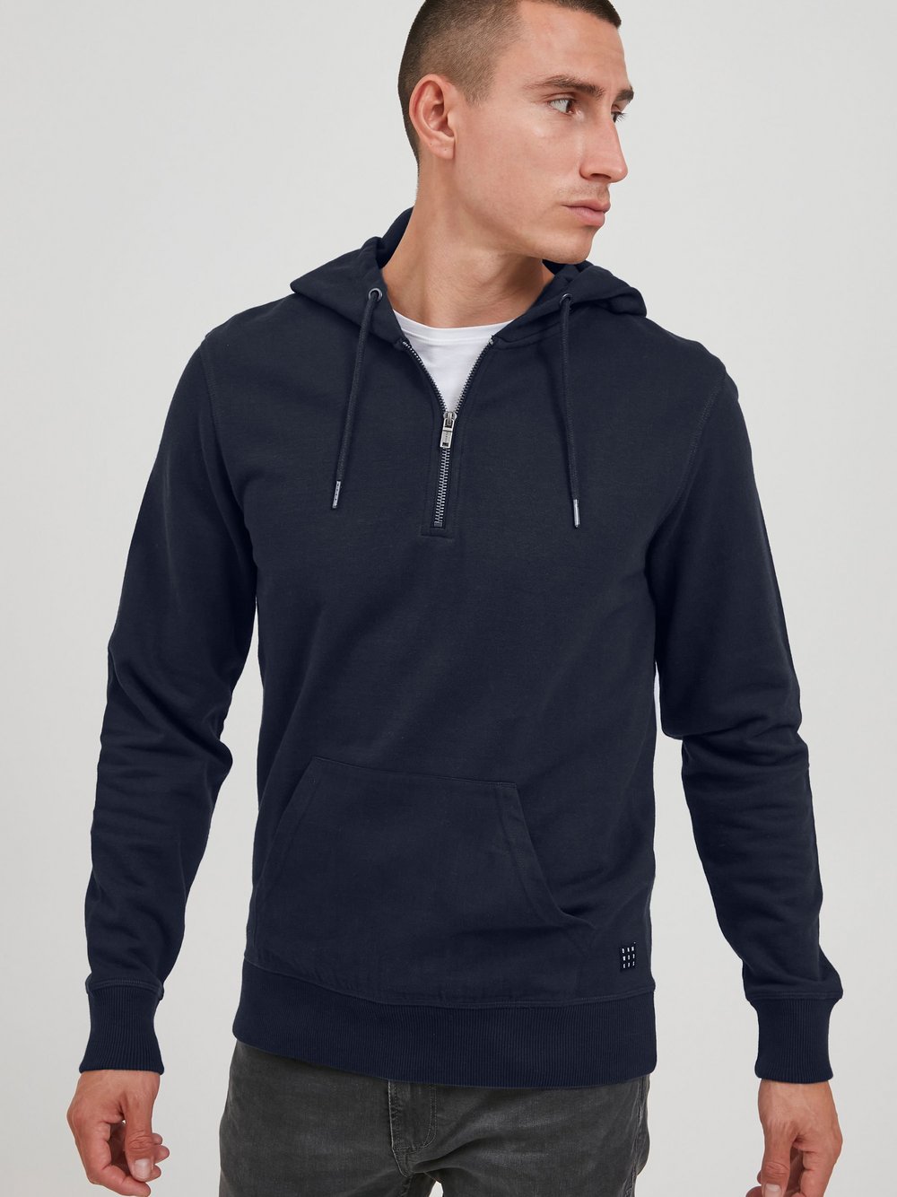 BLEND Hoodie Herren Baumwolle blau, M