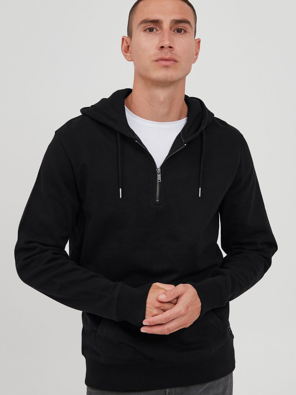 BLEND Hoodie Herren Baumwolle schwarz, S