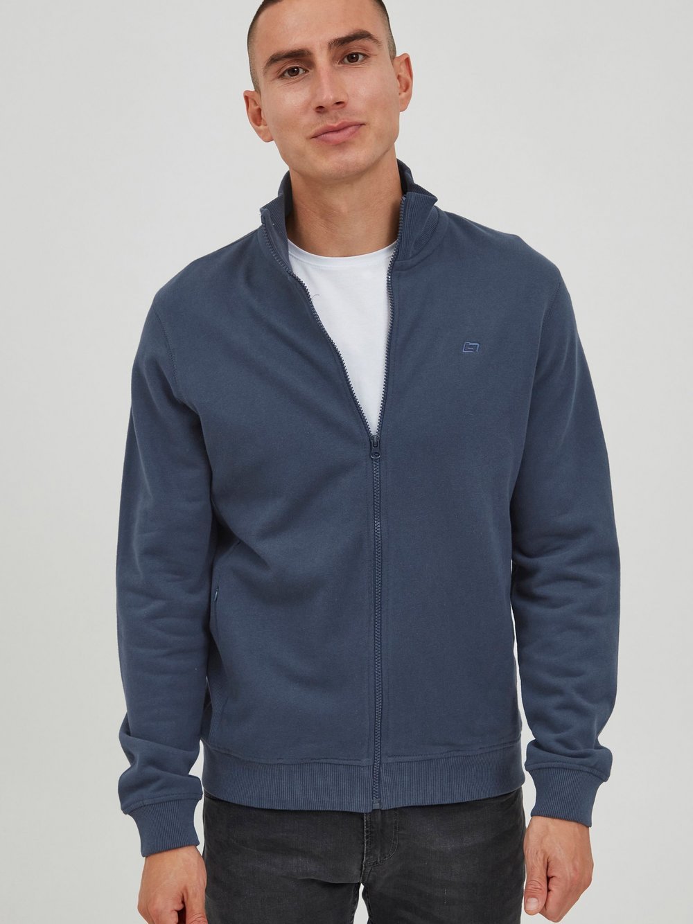 BLEND Sweatjacke Herren Baumwolle blau, L