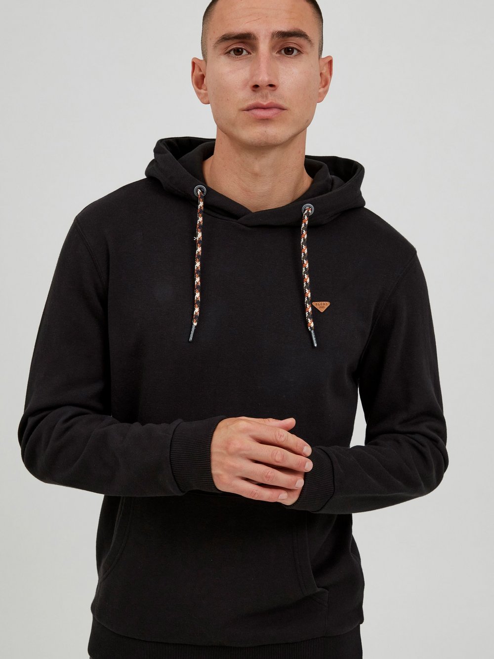 BLEND Hoodie Herren Baumwolle schwarz, L