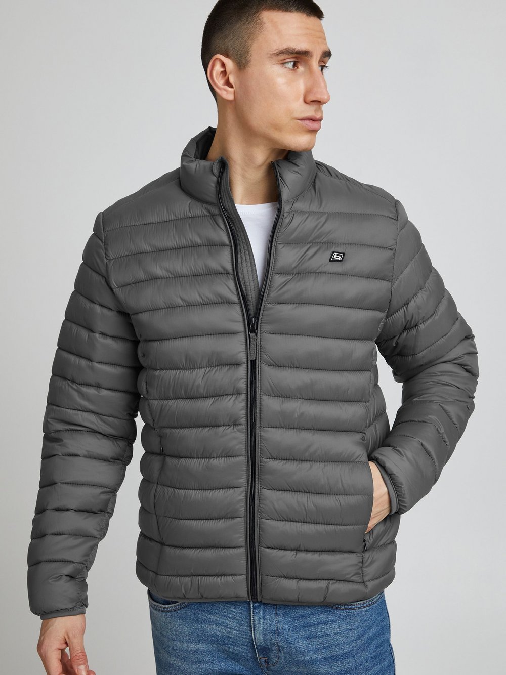 BLEND Steppjacke Herren grau, L