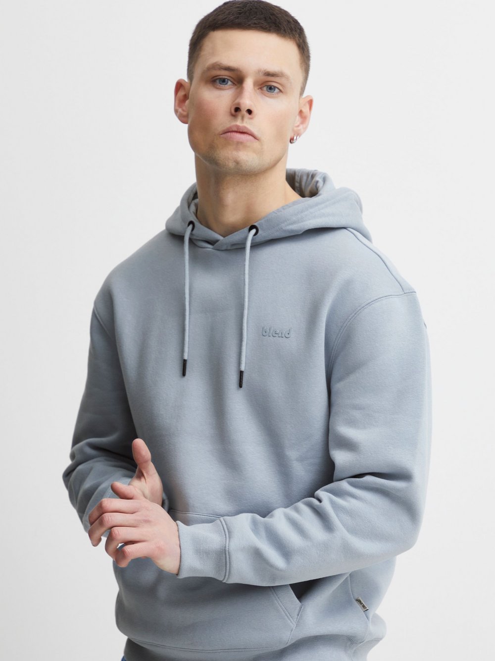 BLEND Kapuzensweatshirt Herren Baumwolle blau, XXL
