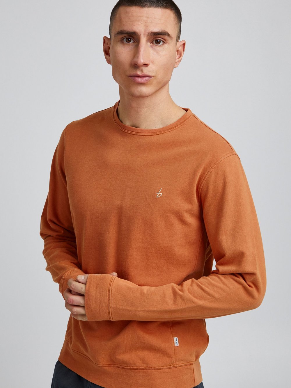 BLEND Sweatshirt Herren Baumwolle orange, XXL