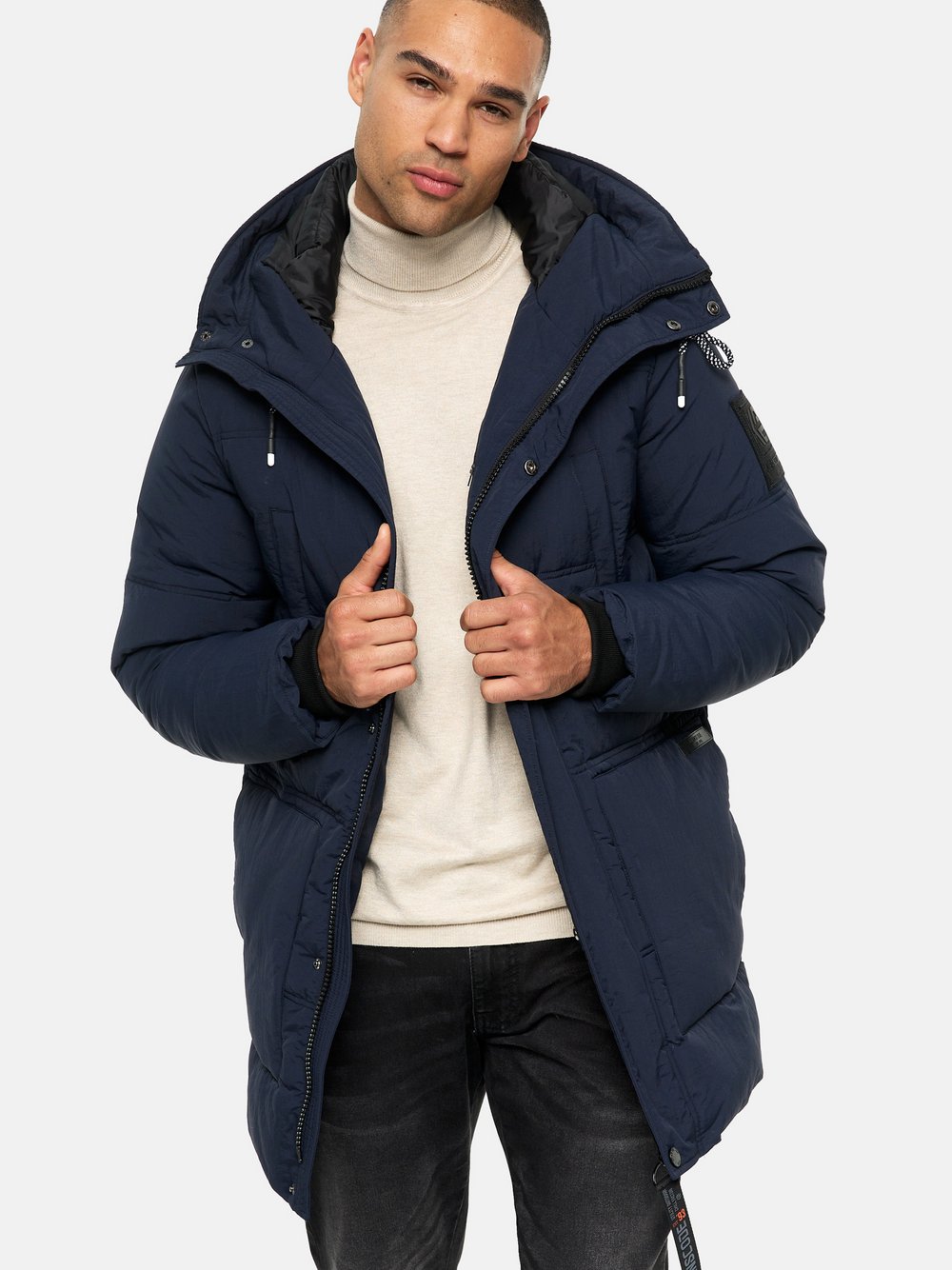 Indicode Parka Herren Polyamid blau, S