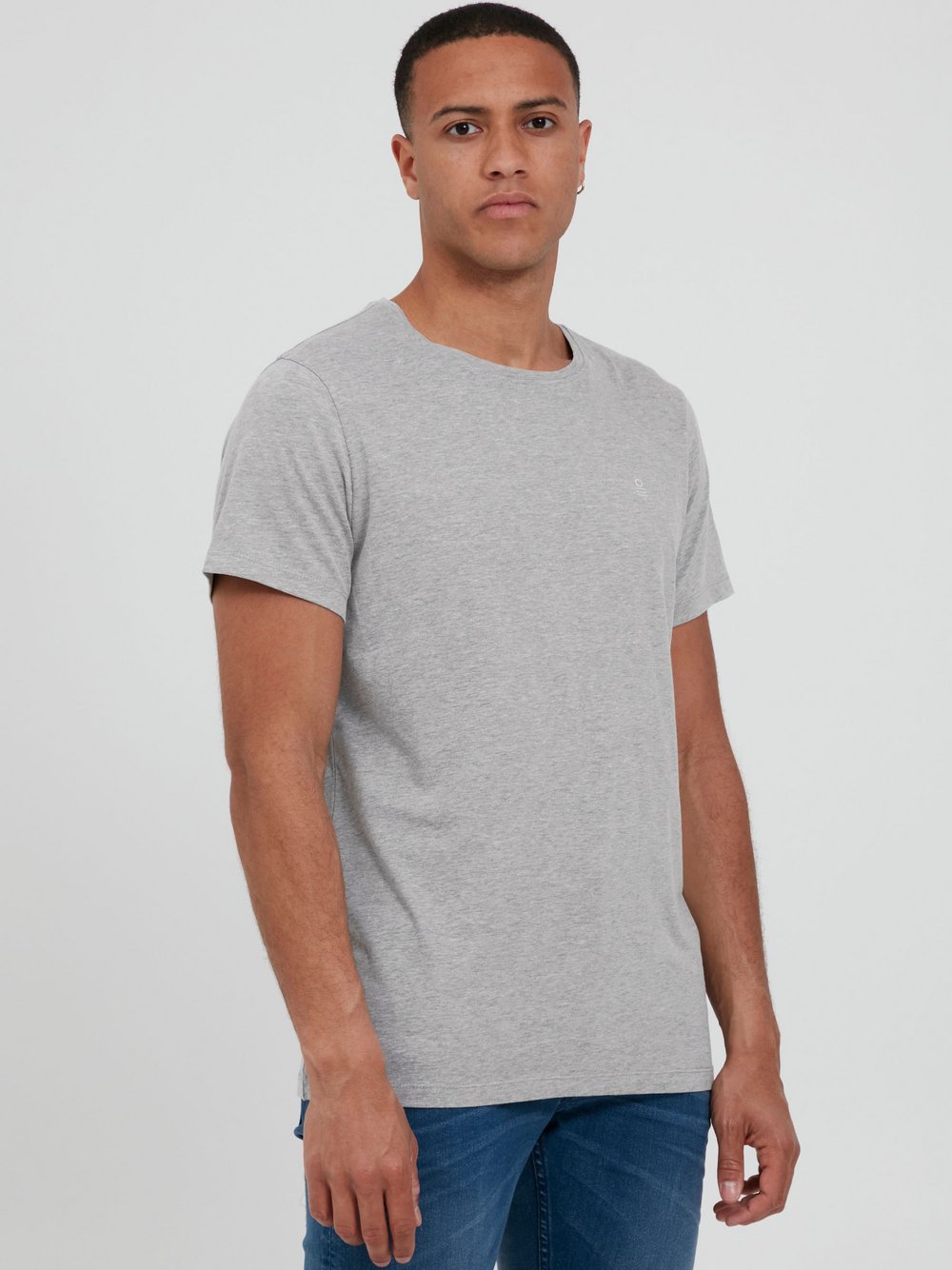 BLEND T-Shirt Herren Baumwolle grau gemustert, L