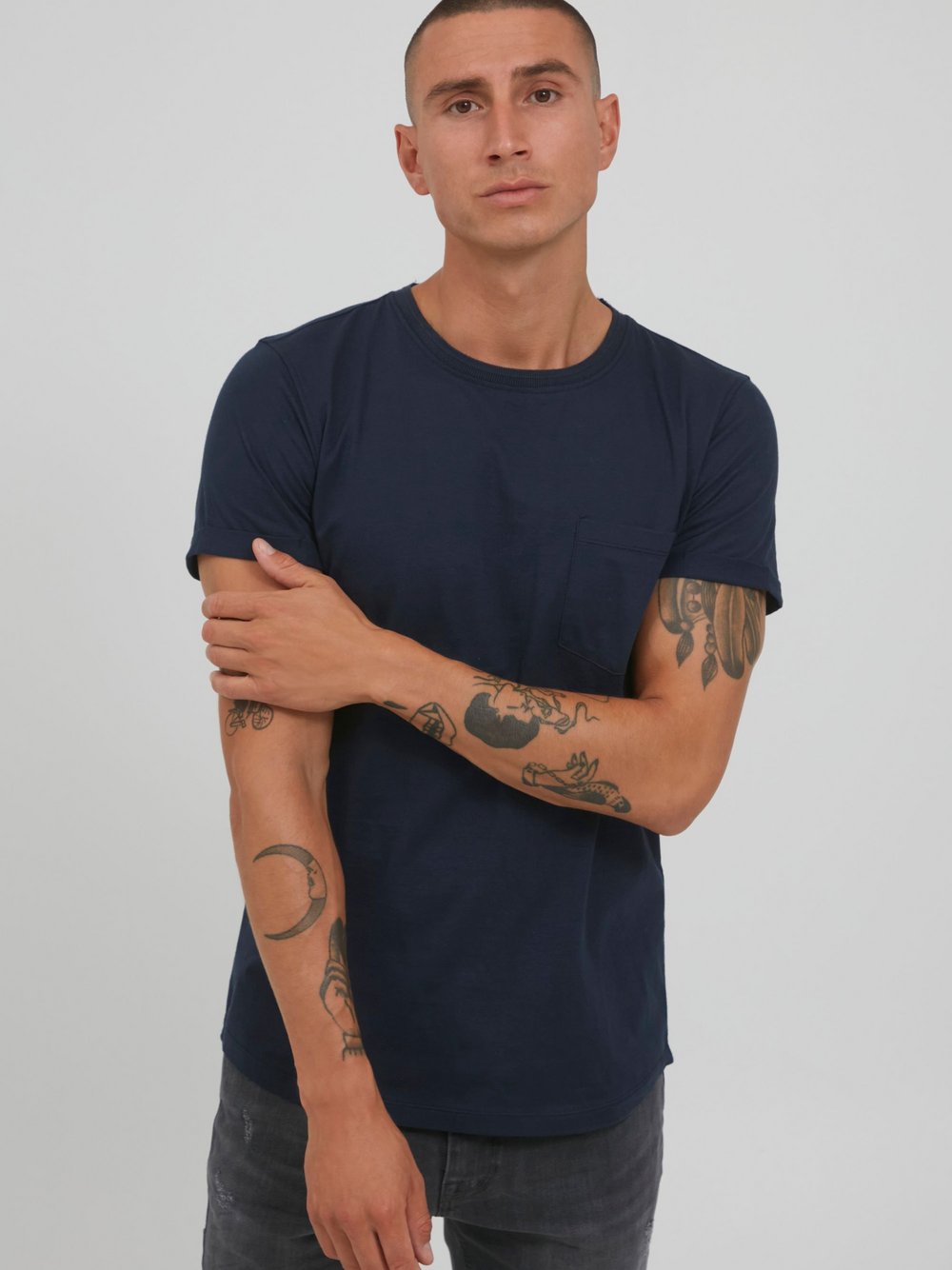 Thumbnail - BLEND T-Shirt Herren Baumwolle blau, XL