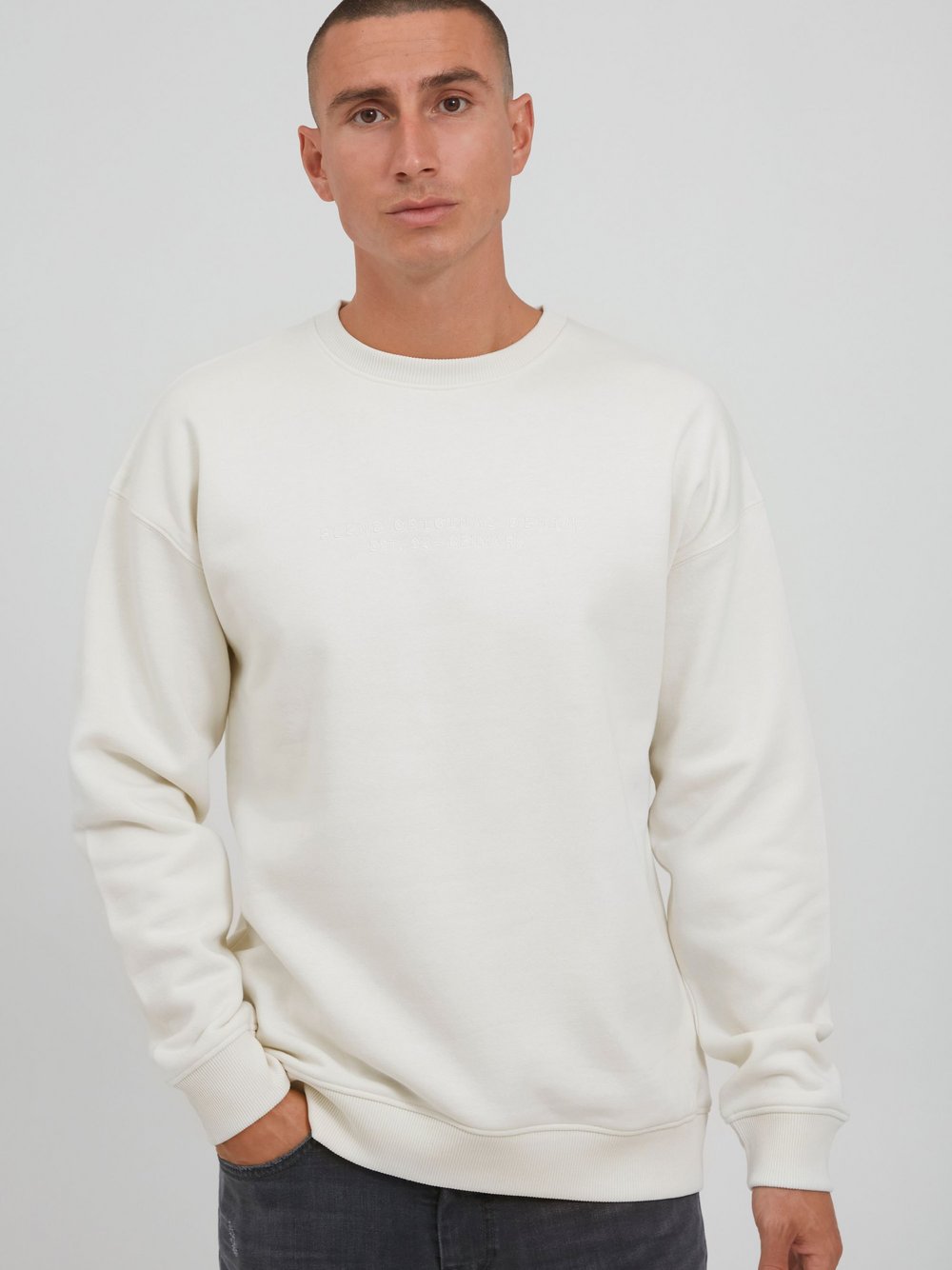 Thumbnail - BLEND Sweatshirt Herren beige gemustert, XL