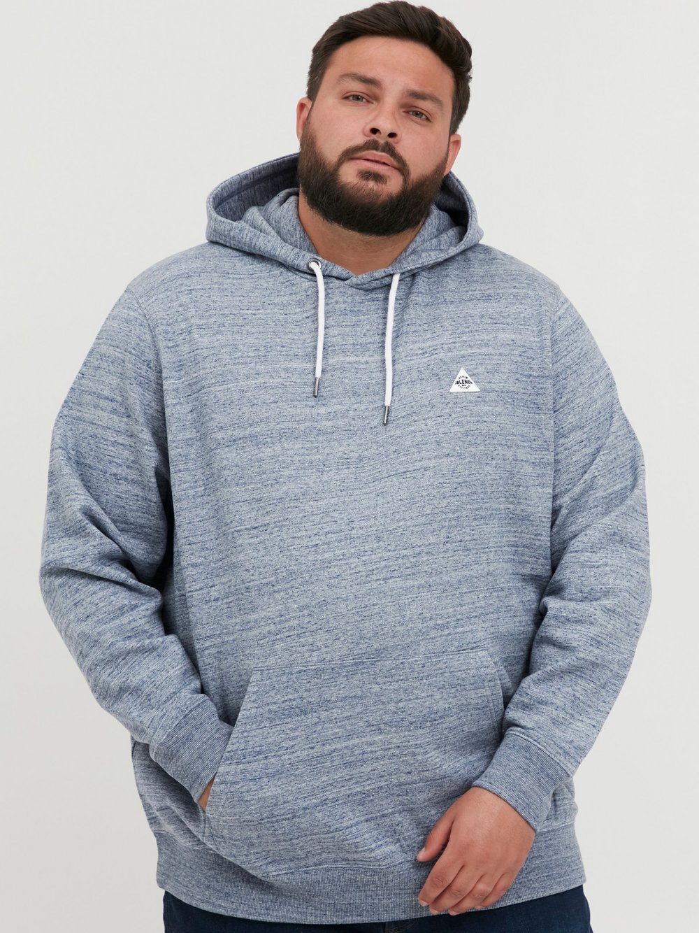 BLEND Hoodie Herren blau meliert, XXXXL