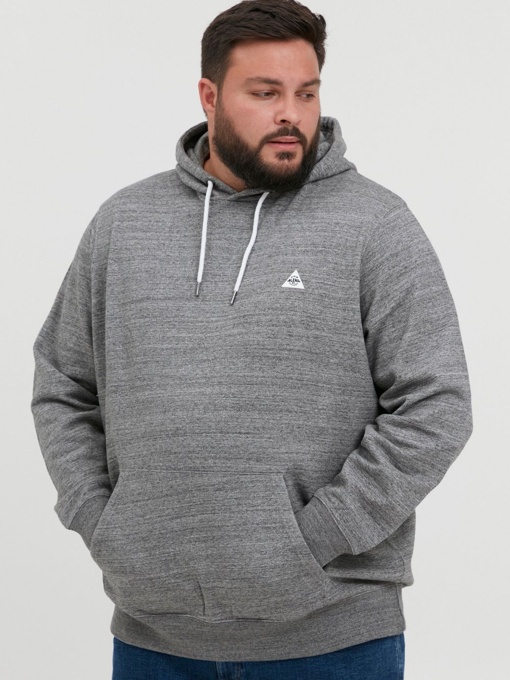 BLEND Hoodie Herren grau meliert, XXXXL