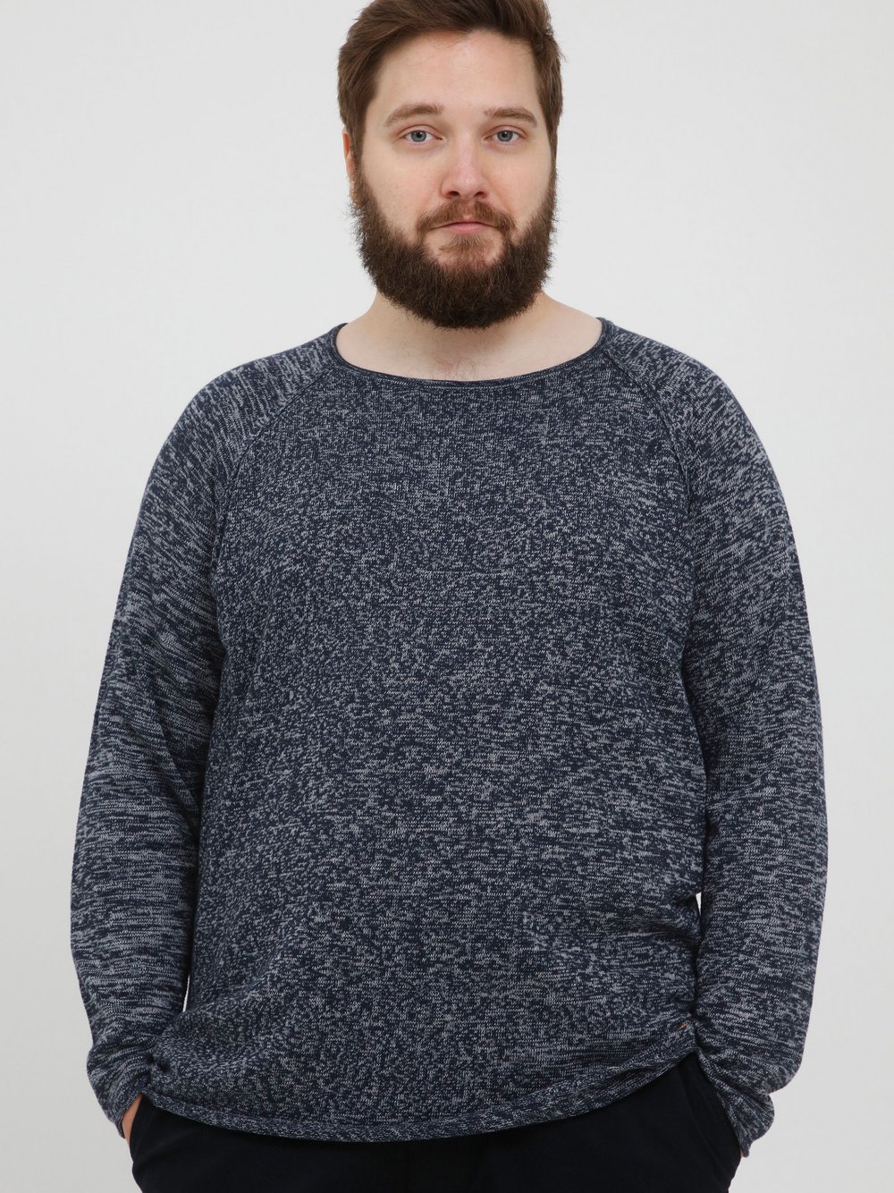 BLEND Strickpullover Herren blau, XXXL