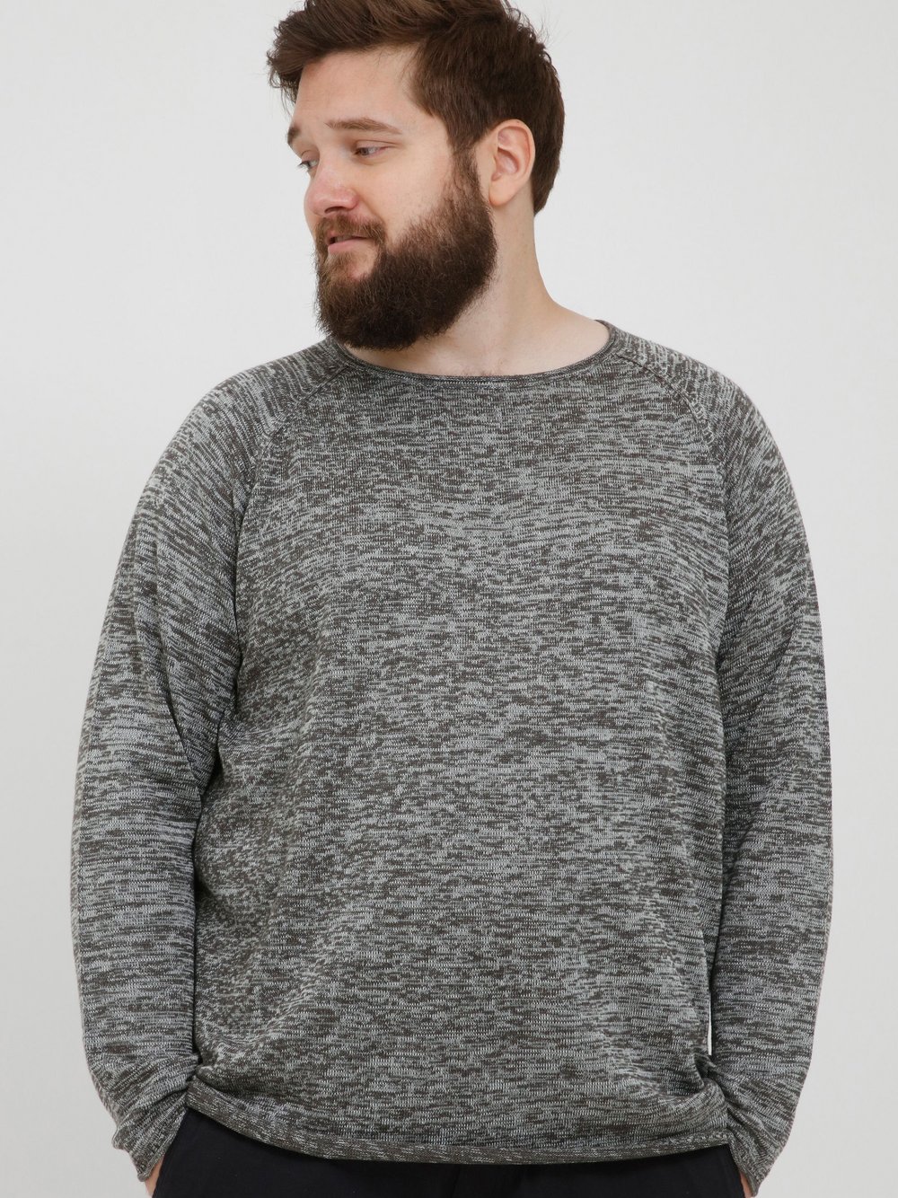 BLEND Strickpullover Herren grau, XXXXL