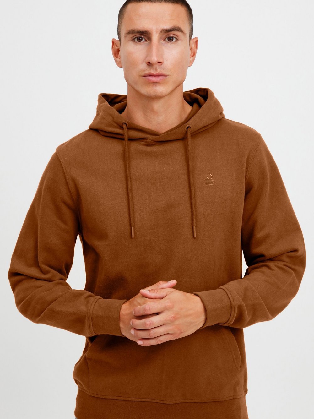 BLEND Kapuzensweatshirt Herren Baumwolle braun gemustert, XXL