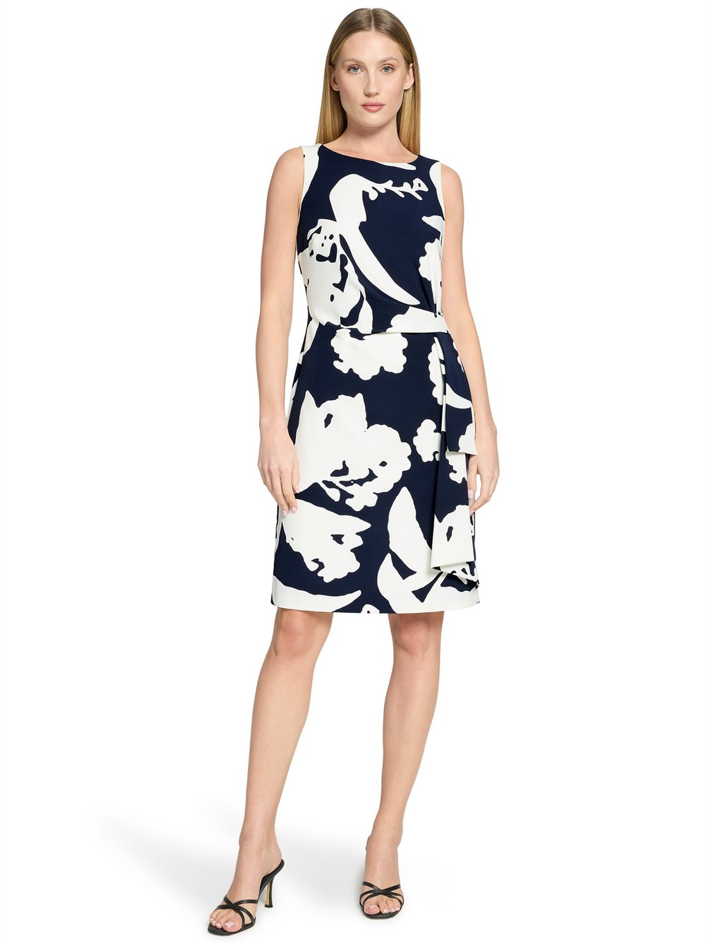 Vera Mont Abendkleid Damen blau gemustert, 40