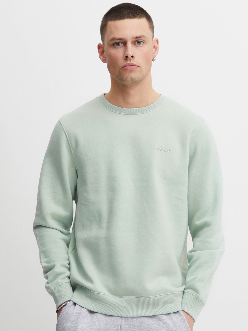 BLEND Sweatshirt Herren Baumwolle grün, XXL