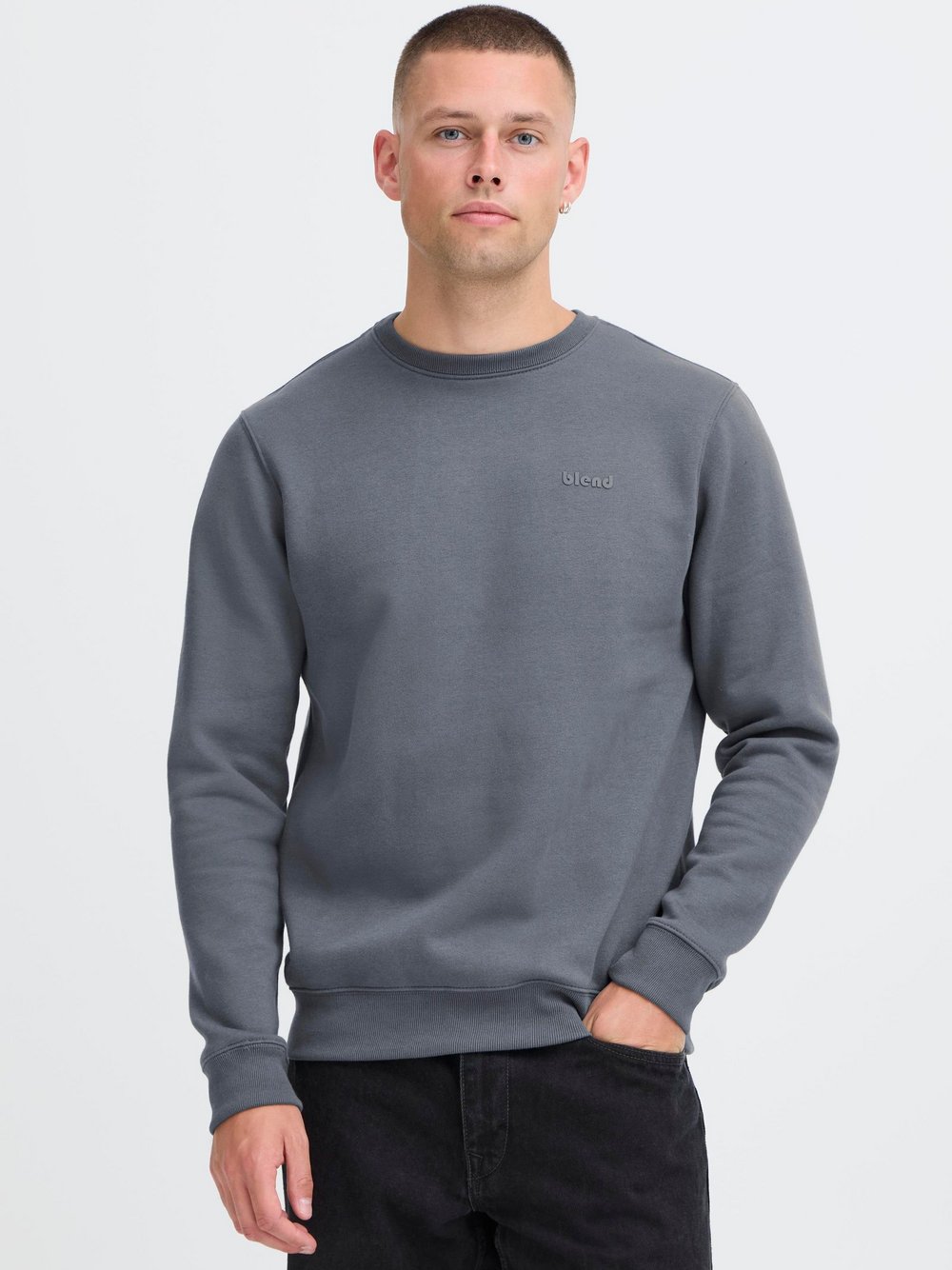 Thumbnail - BLEND Sweatshirt Herren Baumwolle grau, XXXL