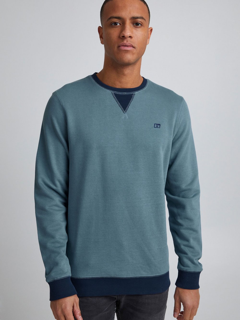 BLEND Sweatshirt Herren Baumwolle blau meliert, XL