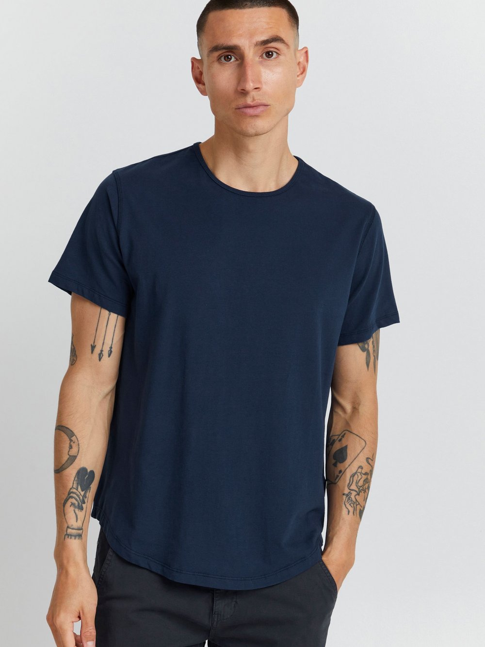 BLEND T-Shirt Herren Baumwolle blau, XXL