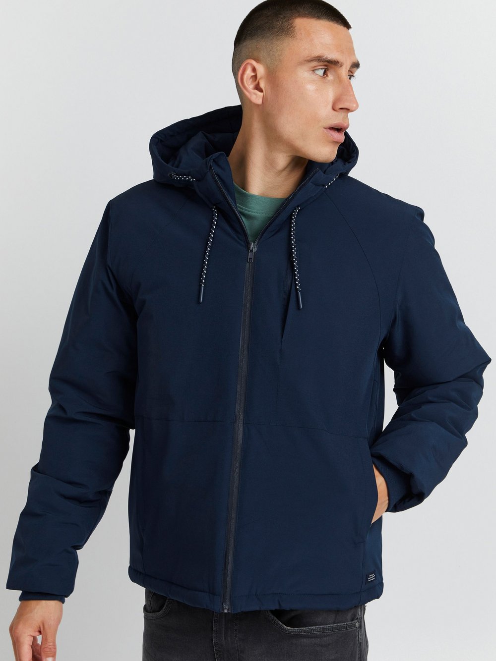 BLEND Kurzjacke Herren blau gemustert, L