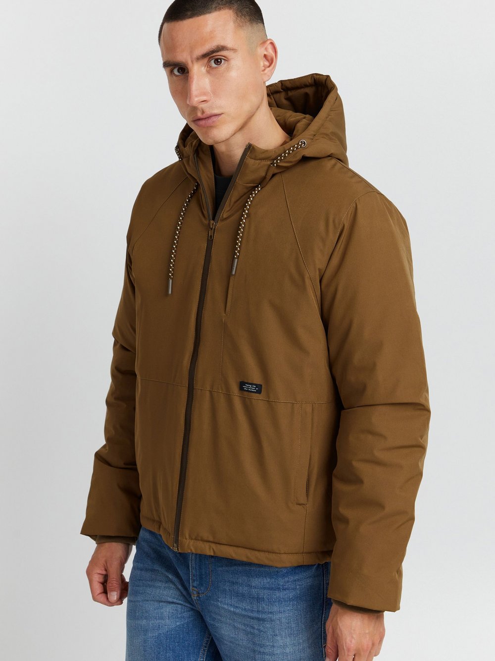 BLEND Kurzjacke Herren braun gemustert, L