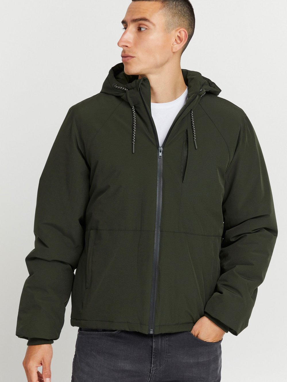 BLEND Kurzjacke Herren grün gemustert, XXL