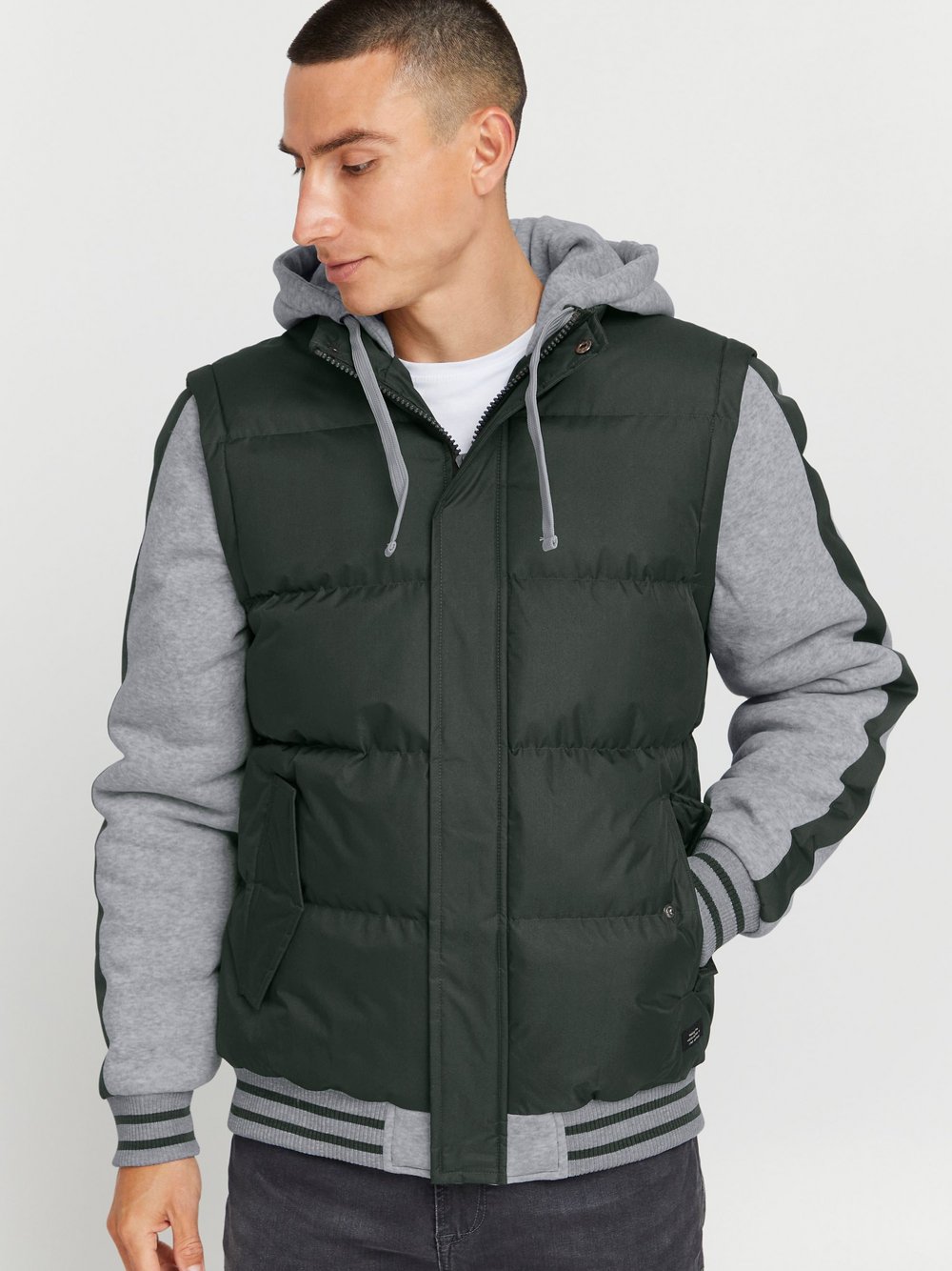 BLEND Steppjacke Herren grün, L