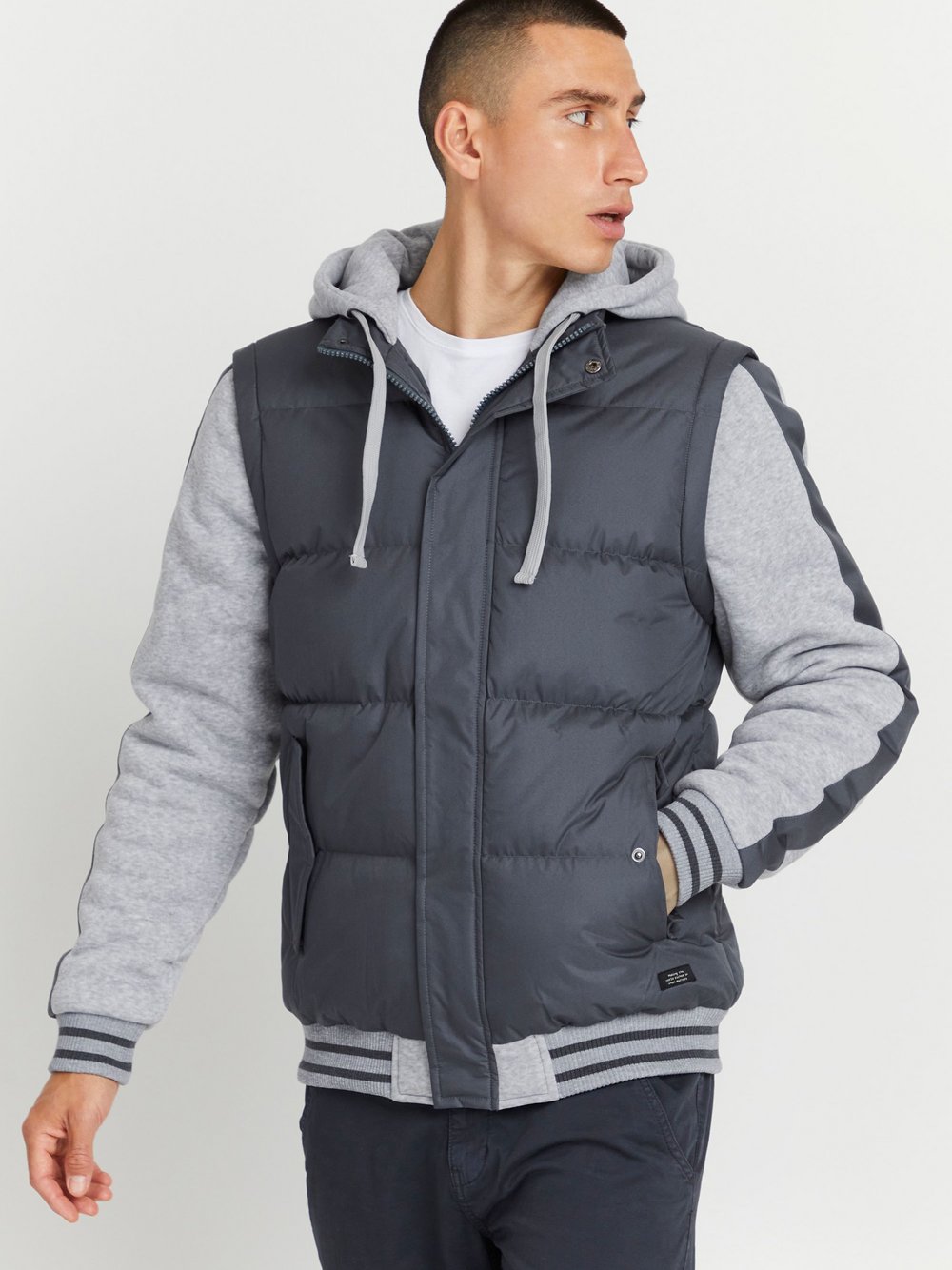 BLEND Steppjacke Herren grau, L