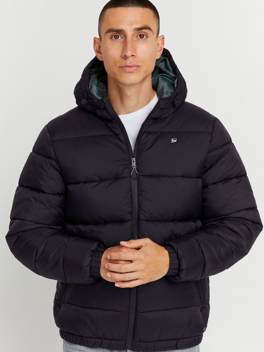 BLEND Steppjacke Herren schwarz strukturiert, XXL