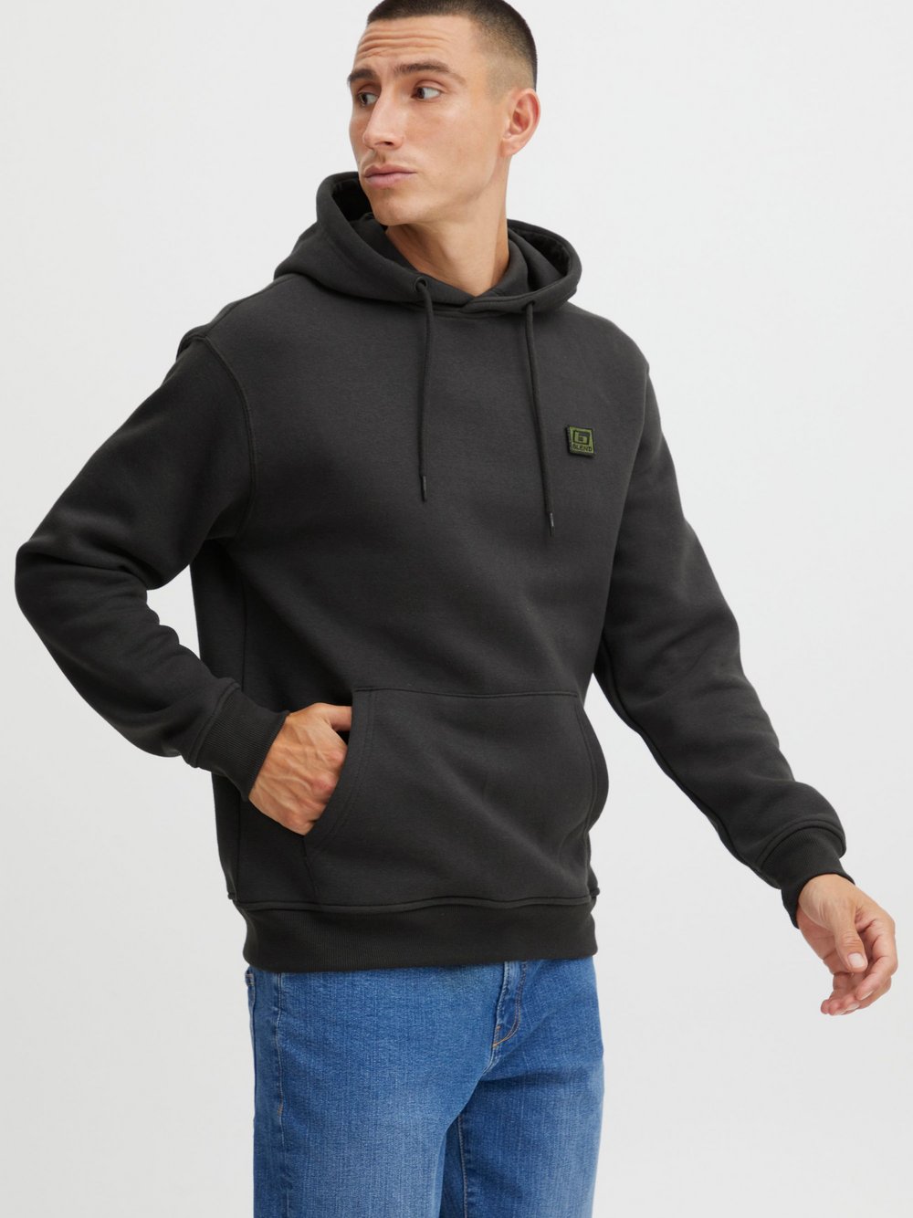 BLEND Hoodie Herren Baumwolle schwarz, XL