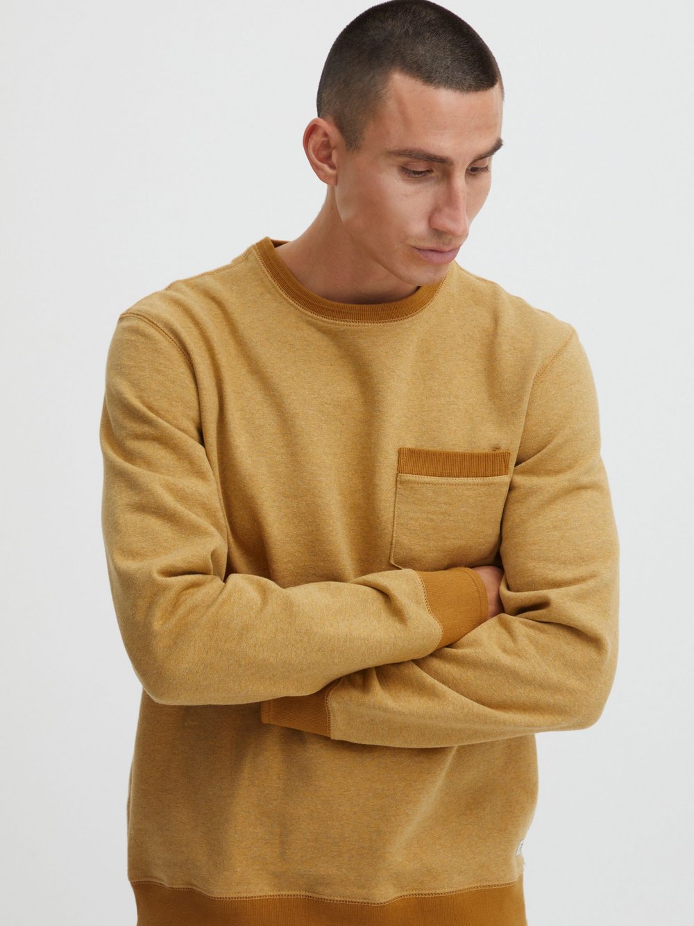 BLEND Sweatshirt Herren Baumwolle beige, XL